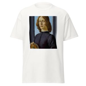 Portrait of a Young man holding a roundel