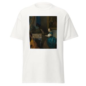 Lady seating at a virginal